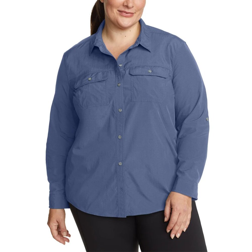 Eddie Bauer Women's Mountain Ripstop Long Sleeve Shirt - Picture 5 of 7